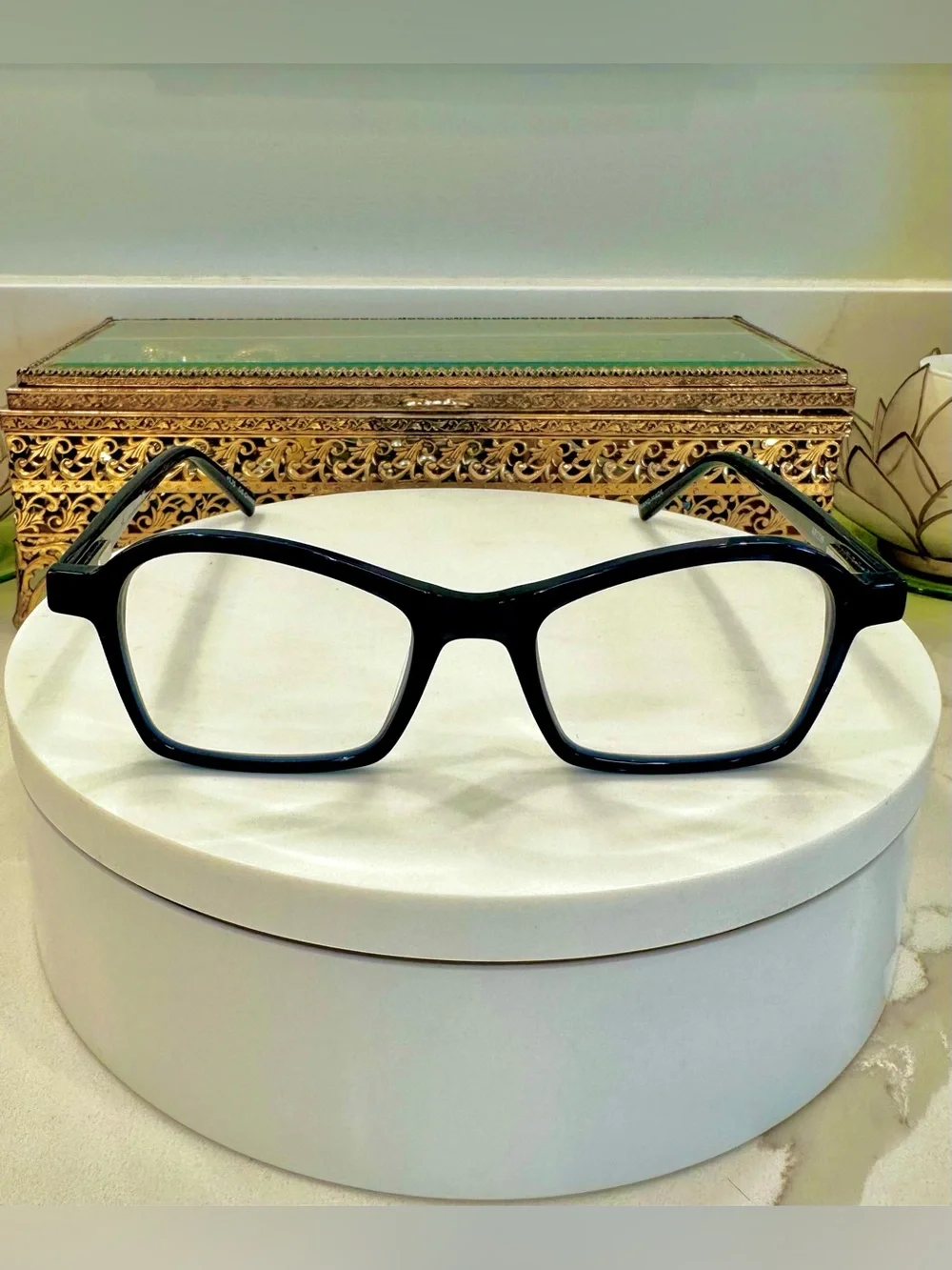 Eyebobs Sparkler Deep Blue Transparent Reading Glasses/Eyeglasses VGUC +1.75